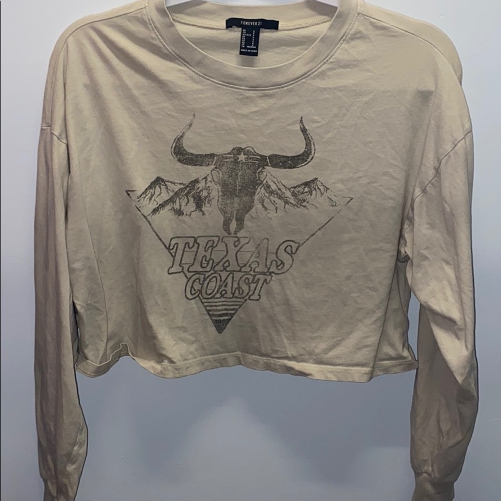 Forever 21 cropped texas longsleeve
